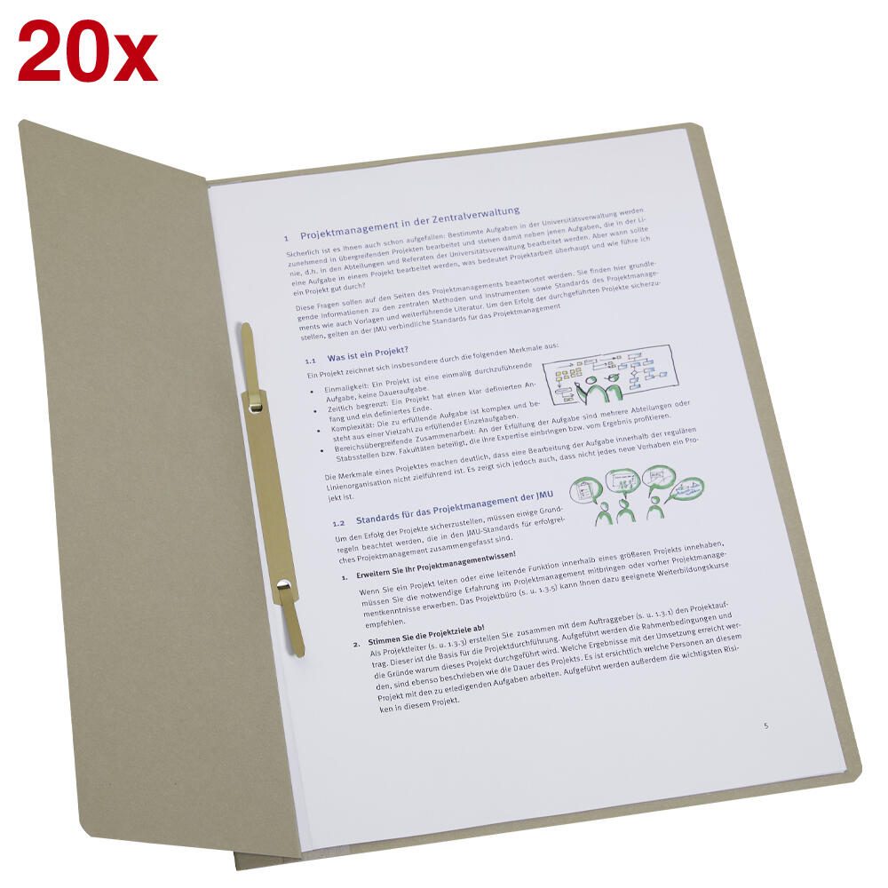 Ösenhefter DIN A4 gris - 1 boîte = 20 unités — lot de 20 pièces