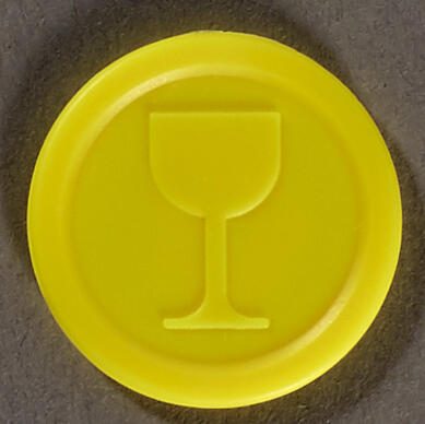 WOLF & APPENZELLER Jetons de valeur boissons jaune 1 boîte = 100 pièces — lot de 100 pièces