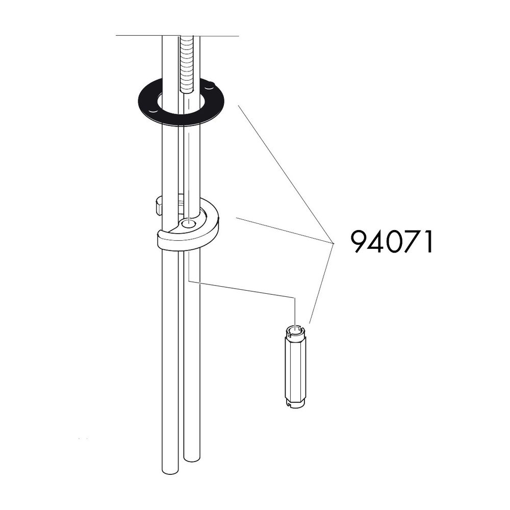 Fixation de tige Hansgrohe pour mitigeur de lavabo, 94701000