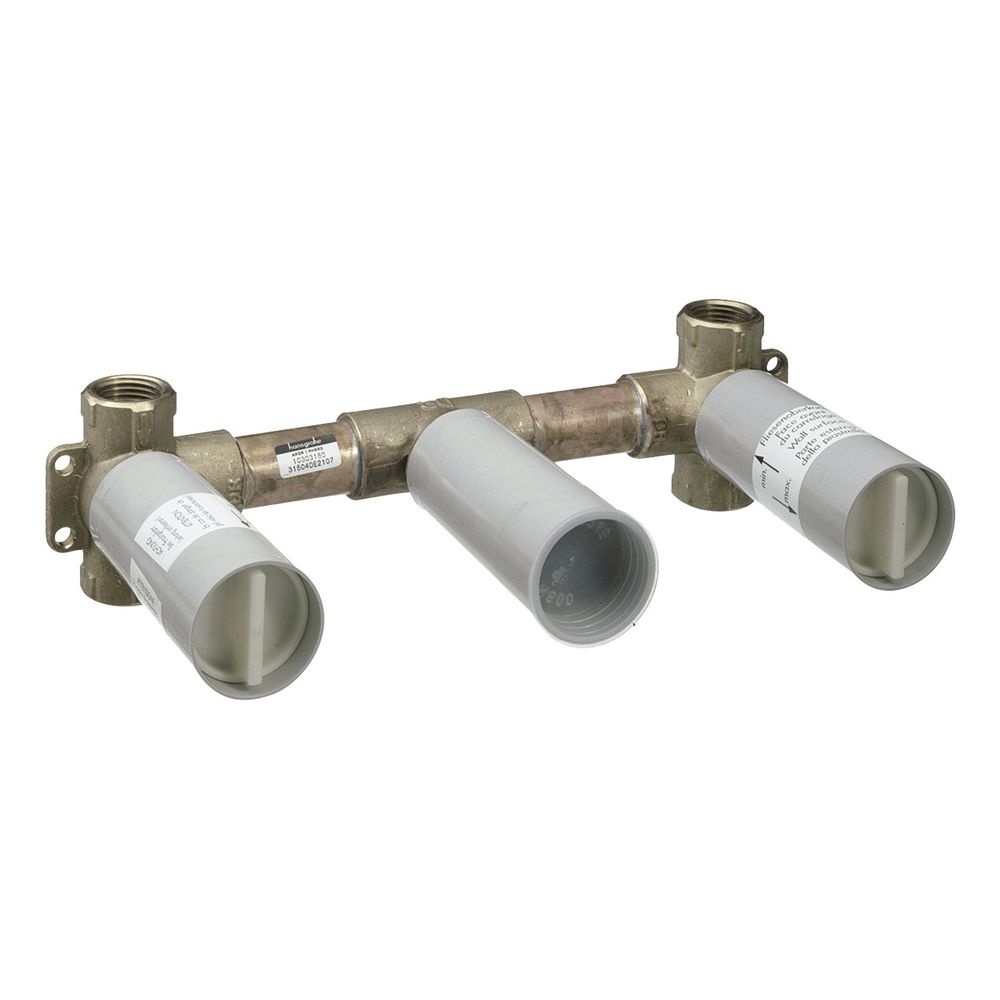 Hansgrohe AXOR corps encastré pour robinetterie de lavabo 3 trous encastrée pour montage mural, DN 15 x DN 20, 70-95 mm