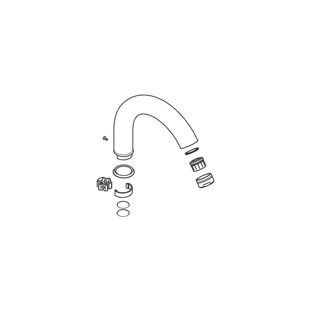 Hansgrohe AXOR Bec de robinetterie pour lavabo Carlton à deux poignées, Chromé, 96051000