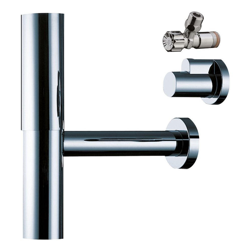 Hansgrohe Set siphon Design Flowstar avec deux vannes d'angle, chromé