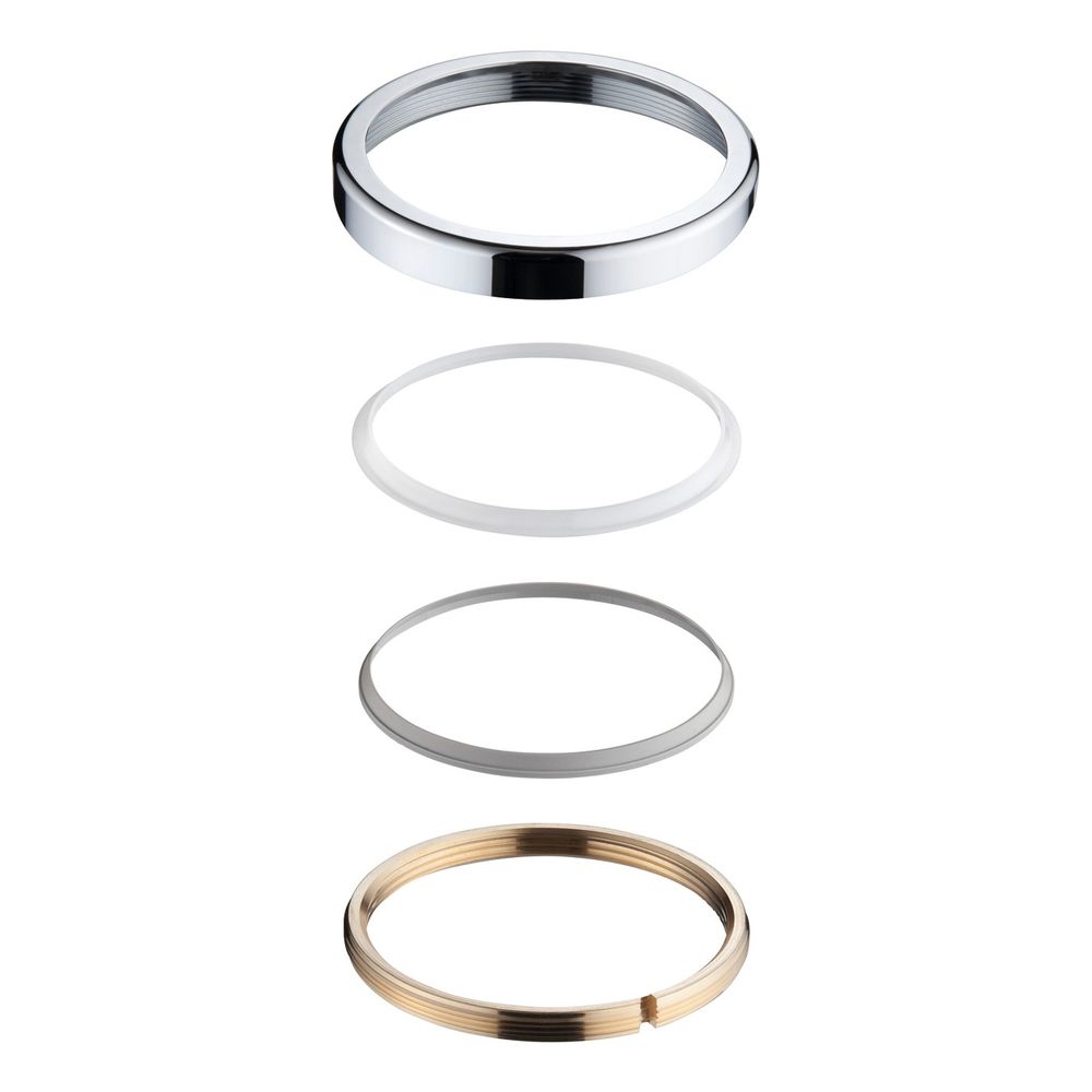 Rosette pour pommeau de douche fixe Rainfinity 3.0 Hansgrohe, Chrome brossé noir, 96237000