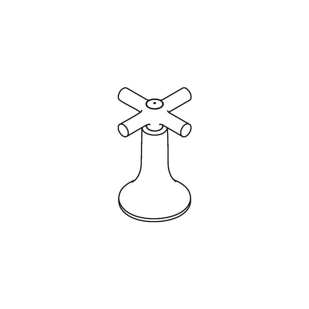 Hansgrohe AXOR Poignée cruciforme pour Terrano Eau froide, Chromé, 37291000