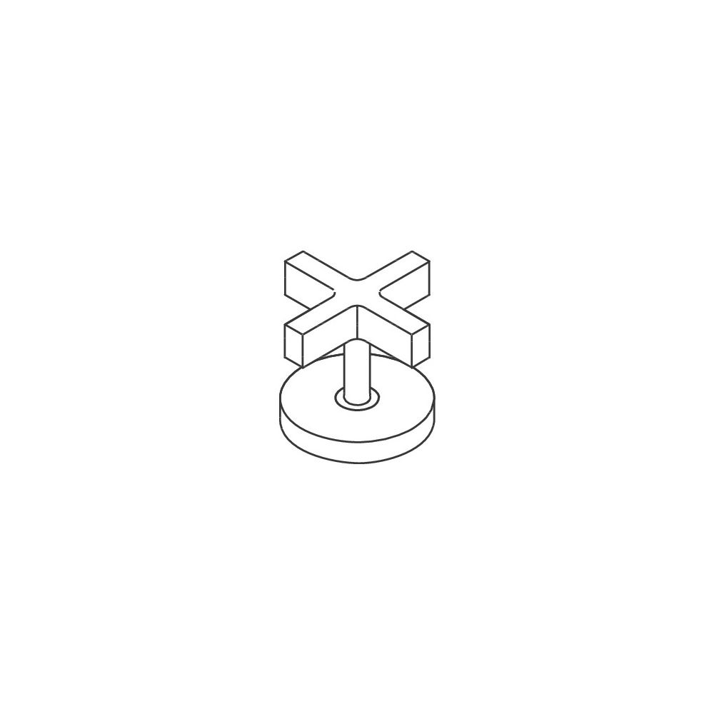 Hansgrohe AXOR Poignée en croix pour robinetterie de lavabo Citterio 3 trous, eau froide, chromée, 39297000