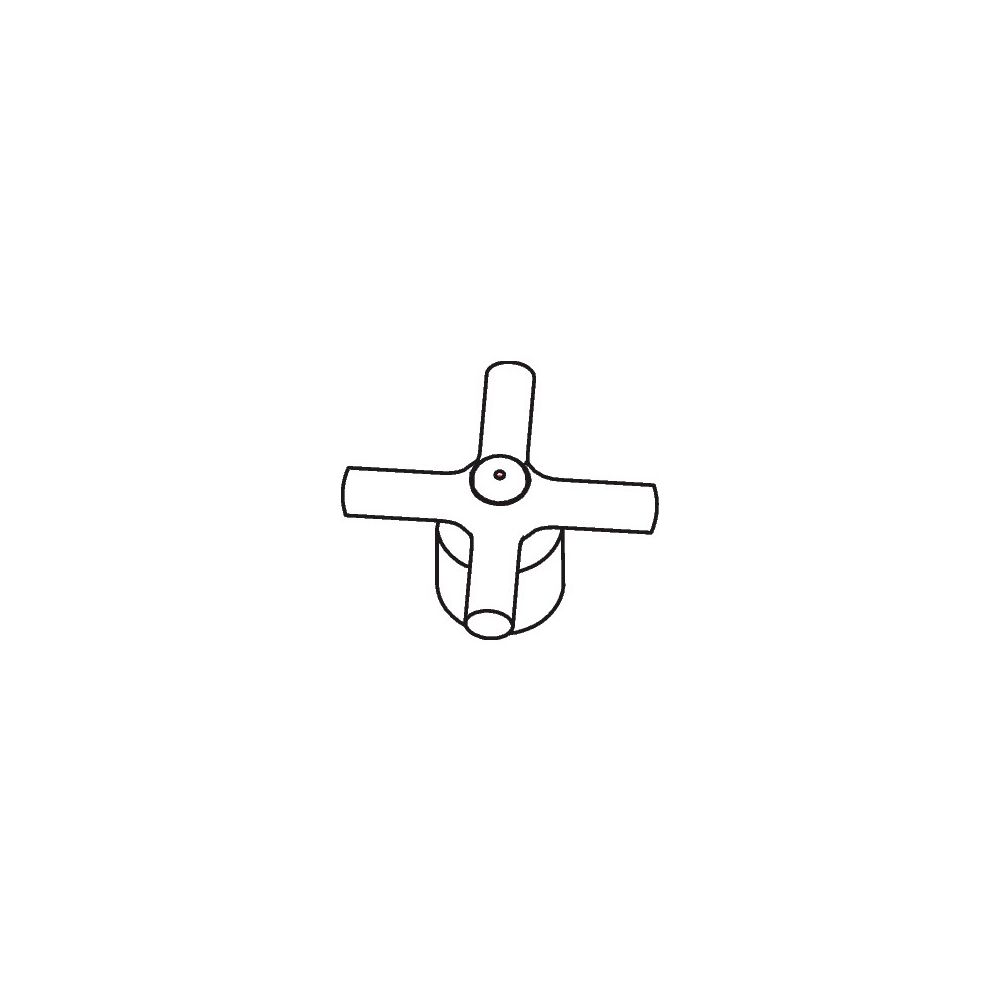 Poignée Hansgrohe AXOR pour robinetterie de lavabo 2-volants Terrano, chromé, référence 37299000