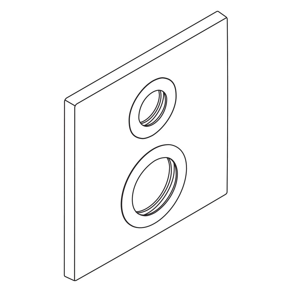 Rosette carrée Hansgrohe AXOR pour thermostat encastré Citterio, 170x170 mm, 96761000