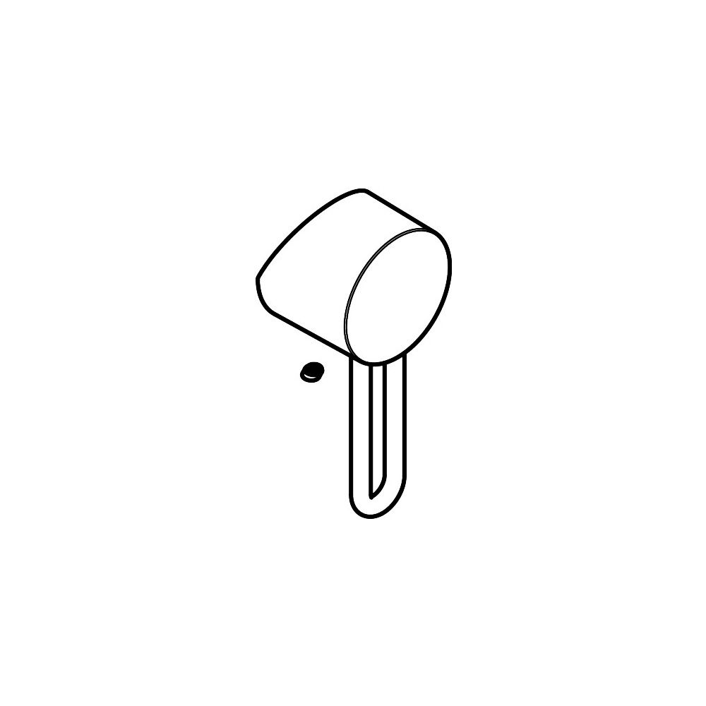 Poignée Hansgrohe AXOR pour mitigeur encastré Uno 2 (baignoire/douche), Chromé, 98553000