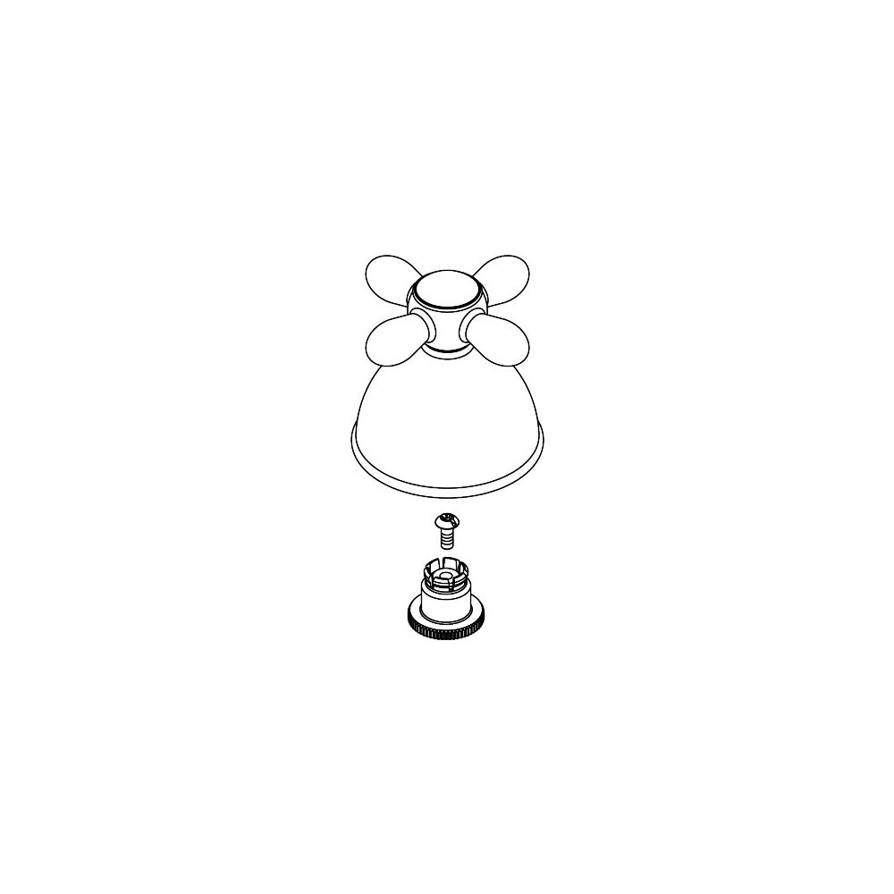 Hansgrohe AXOR Poignée en croix pour Carlton Quattro, chromé/optique or, 17298090