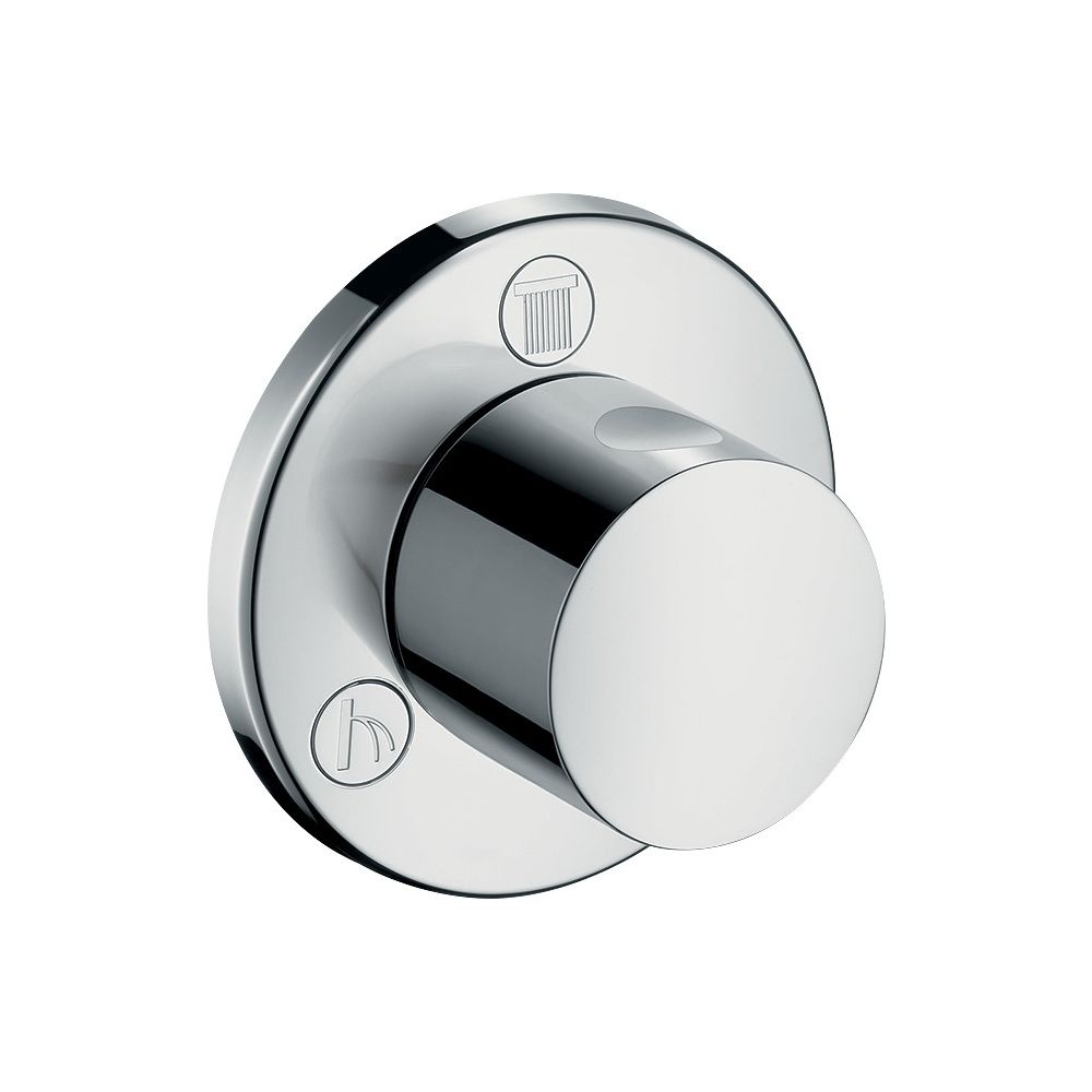 Vanne d'arrêt et vanne de commutation Hansgrohe S Trio/Quattro encastrée, chromée