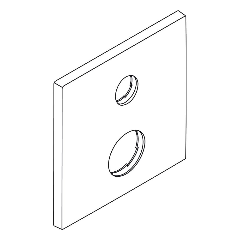 Hansgrohe AXOR Rosette pour thermostat Starck X, vanne d'arrêt, chromé, 97925000
