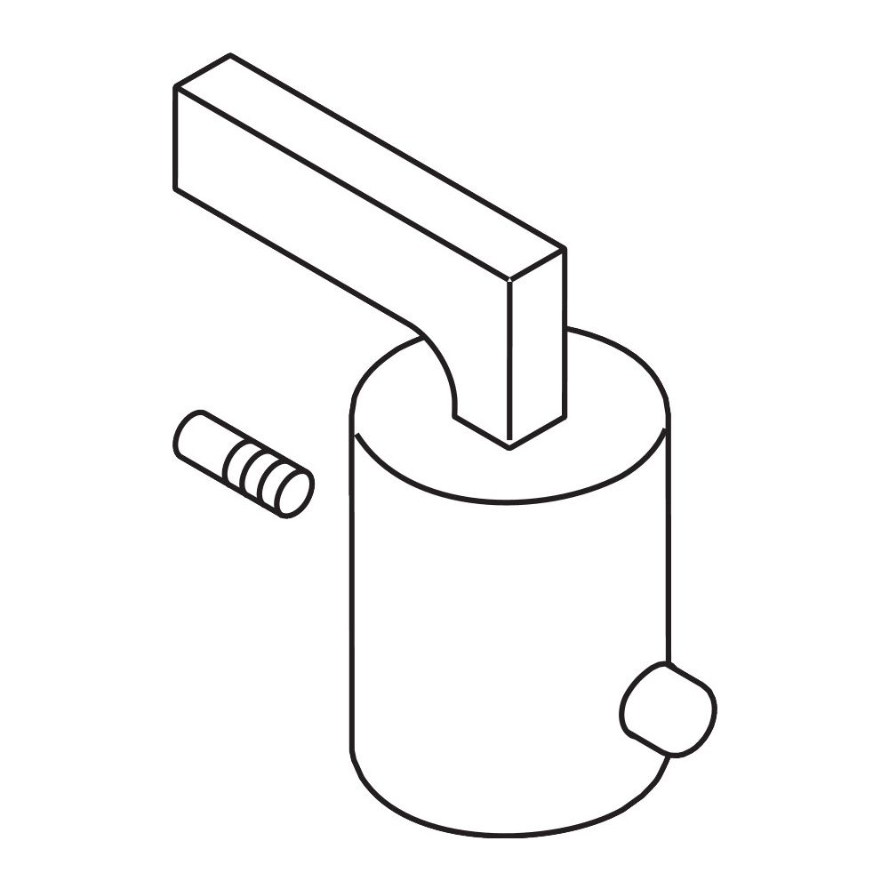 Poignée à levier pour robinetterie thermostatique AXOR Citterio 2-trous pour bord de baignoire, chromé, 39395000