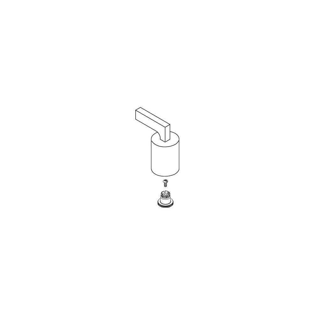 Hansgrohe AXOR levier de commande pour mitigeur Citterio à 2 trous sur bord de baignoire (commutation), chromé, 39394000
