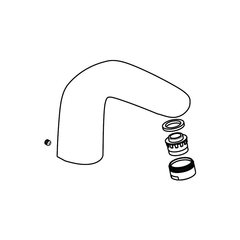 Sortie complète pour robinetterie de lavabo Metropol E 3 trous Hansgrohe, Chrome, 97782000