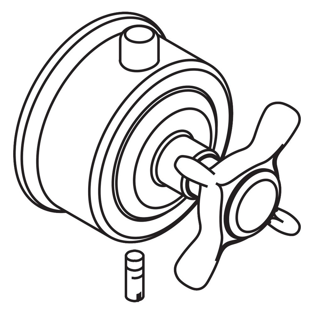 Hansgrohe AXOR Poignée thermostatique pour Montreux, Nickel brossé, vissée, 16594820