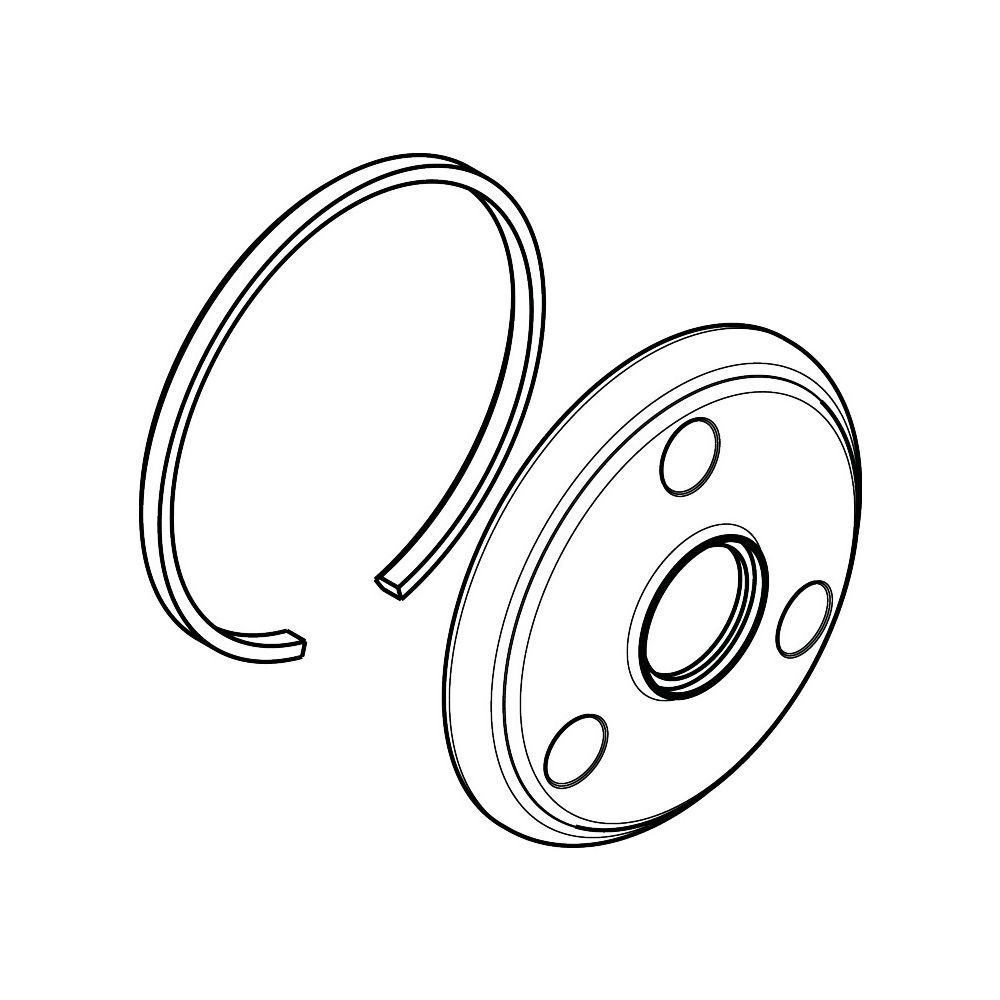 Hansgrohe AXOR Rosette pour Montreux Trio/Quattro, Nickel brossé, 98669820