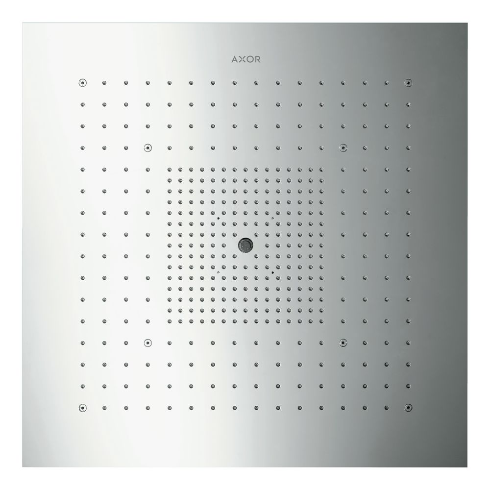 Hansgrohe AXOR ShowerSolutions ShowerHeaven, 43 l/min, 720x720 mm, 3 jets sans éclairage, Edelstahl Optic