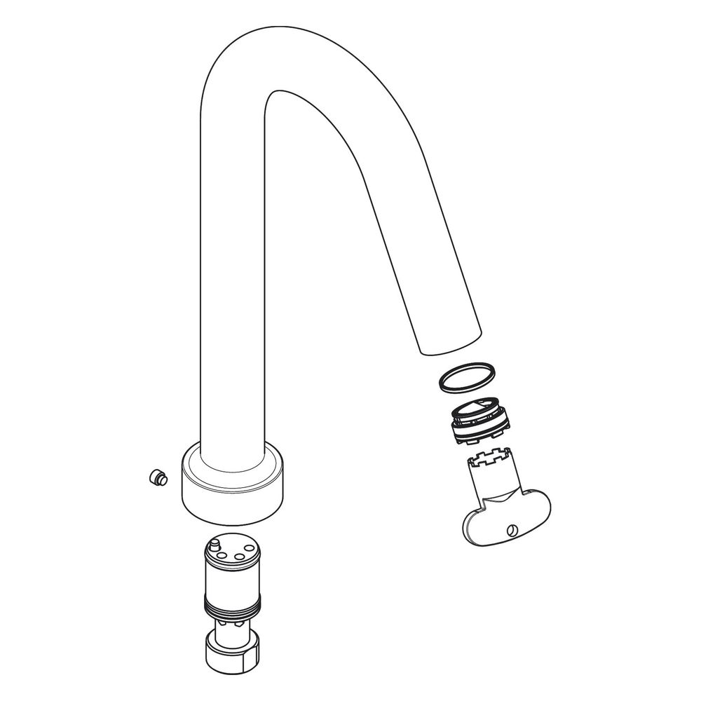 Sortie Hansgrohe AXOR pour mitigeur de baignoire Citterio M 4 trous, chromé, 98997000