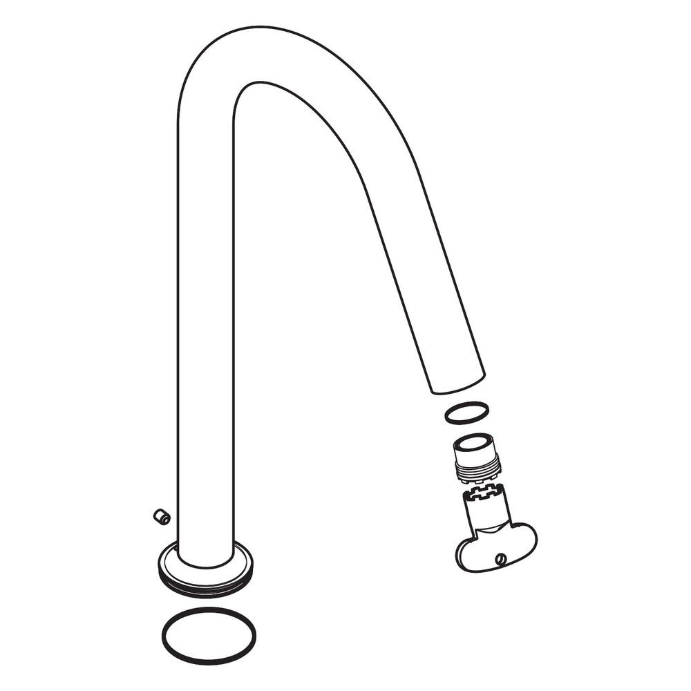 Hansgrohe AXOR bec de robinet pour mitigeur de lavabo Citterio M 3 trous, chromé, 98928000