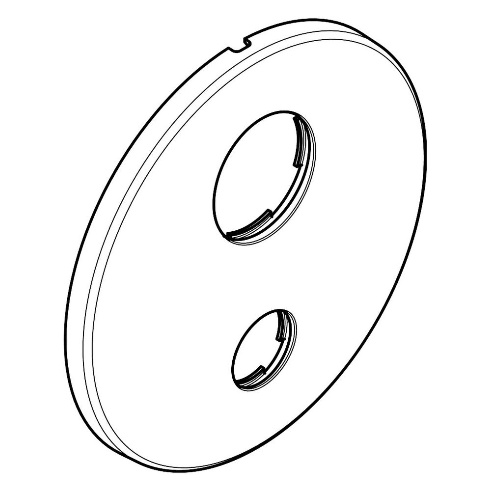 Rosette Hansgrohe pour connexions eau froide/eau chaude inversées, chromé, 97193000