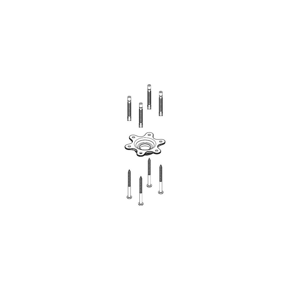 Hansgrohe Kit de fixation pour bras de douche, 95208000