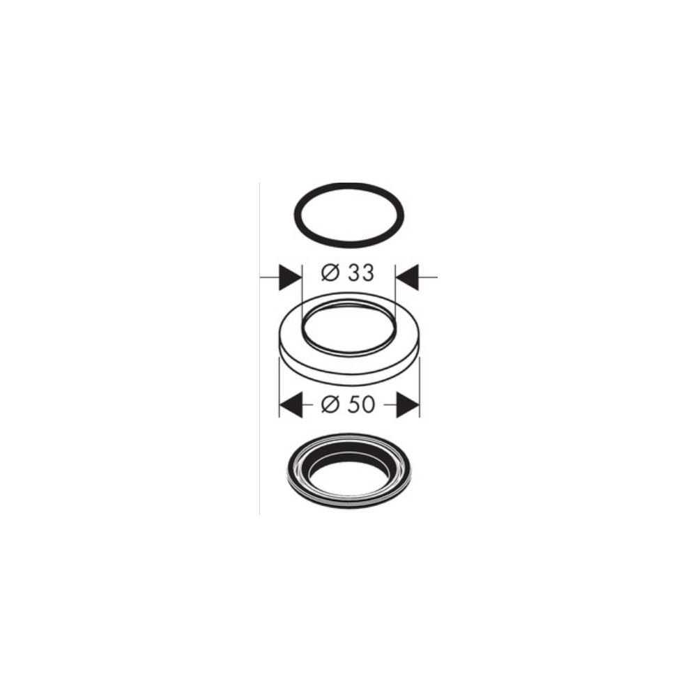 Rondelle Hansgrohe 1 trou pour mitigeur de lavabo, chromé