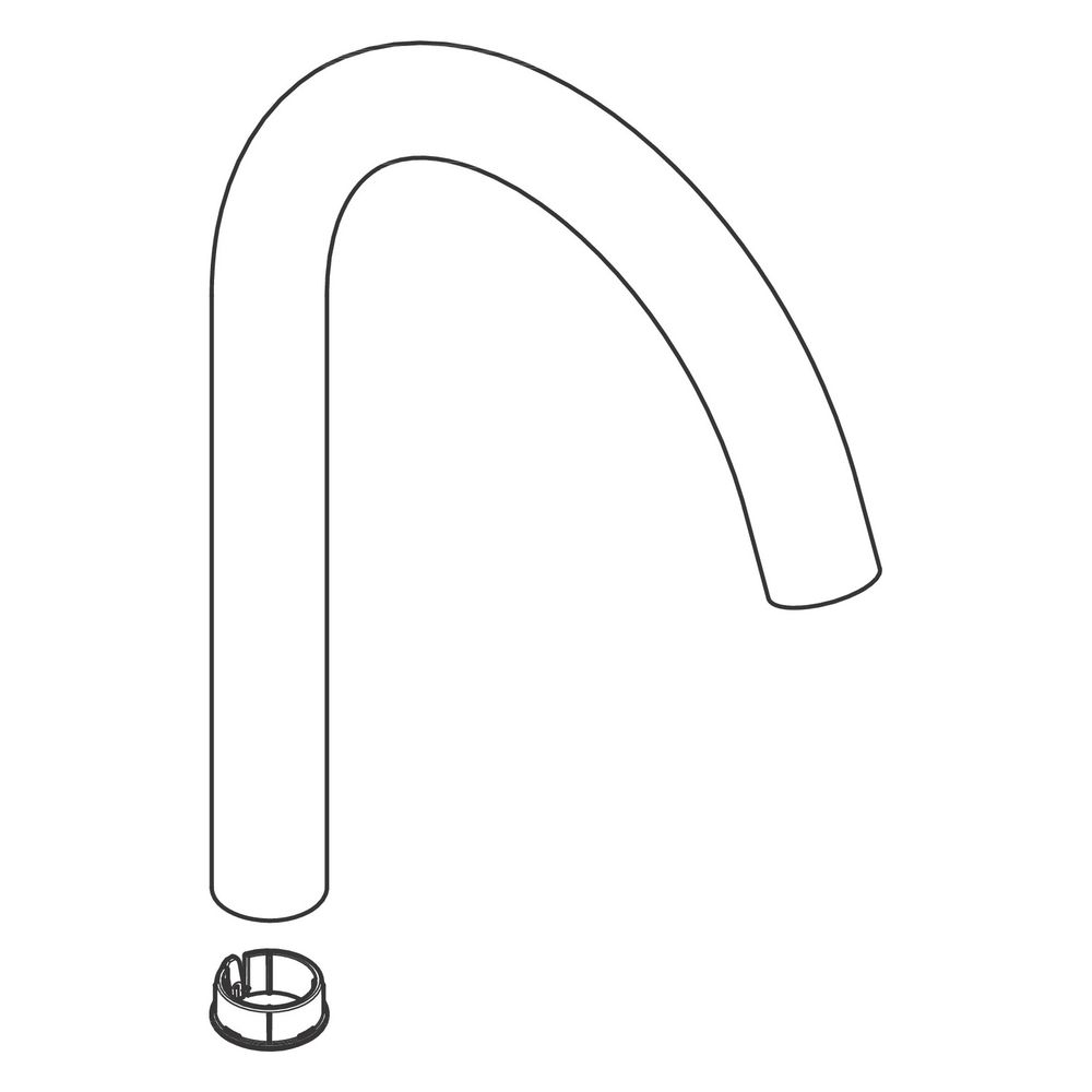Bec verseur pour mitigeur de cuisine Talis S avec douchette escamotable Hansgrohe, chromé, 95562000