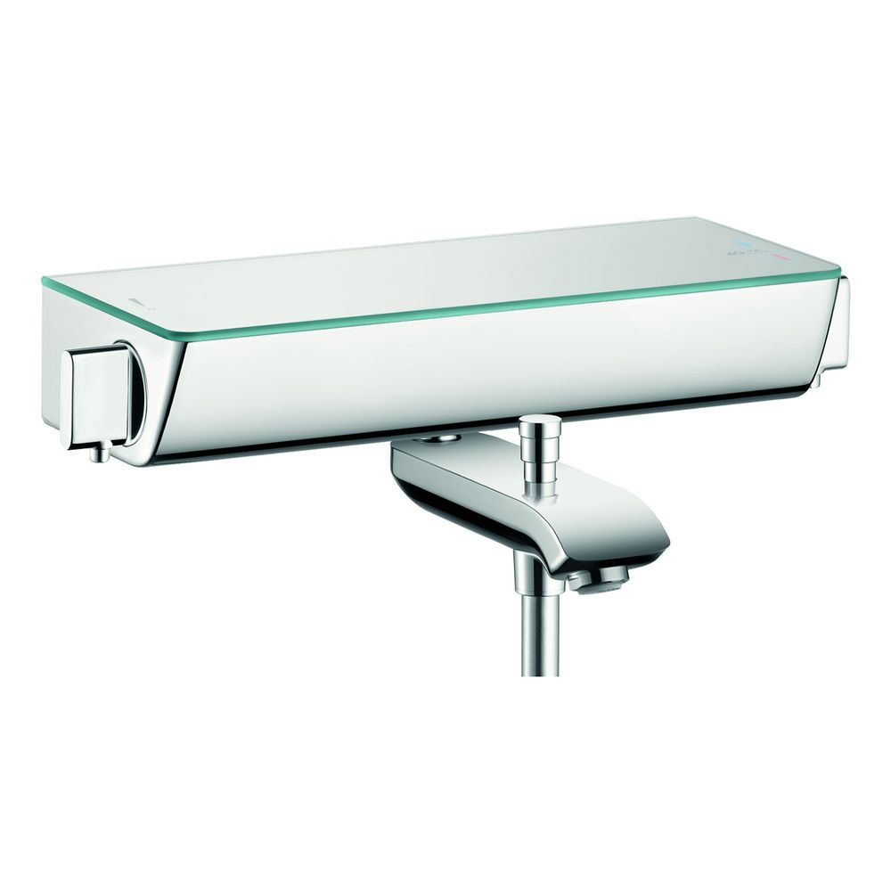 Thermostat de baignoire Hansgrohe Ecostat Select, montage apparent, 20 l/min, blanc/chrome