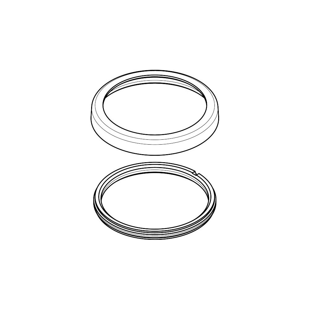 Hansgrohe AXOR Rosette pour support de pommeau de douche 3-/4-trous pour baignoire, diamètre 70 mm, 95753000