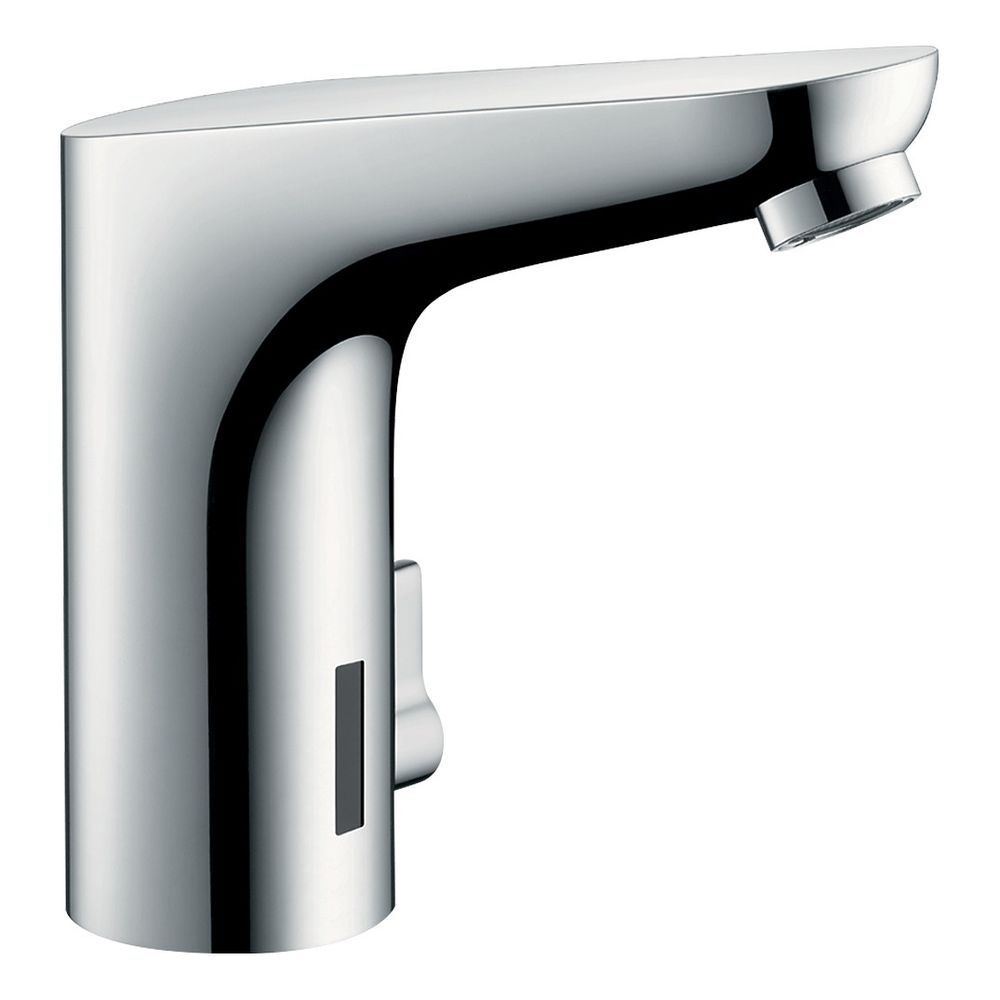 Mélangeur électronique pour lavabo Hansgrohe Focus 130 mm, 5 l/min, régulation de température, alimentation par pile, chromé