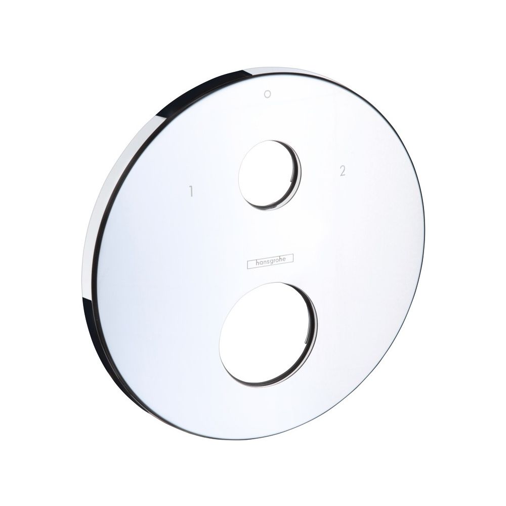 Rosette Hansgrohe AXOR pour mitigeur thermostatique encastré, vanne d'arrêt et vanne de commutation, 170 mm, chromé, 95805000