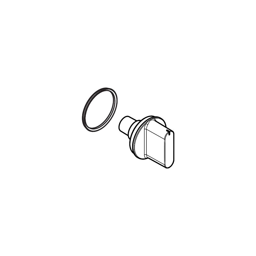 Hansgrohe Poignée Ecostat Select pour vanne de commutation/arrêt, Chromé, 95957000