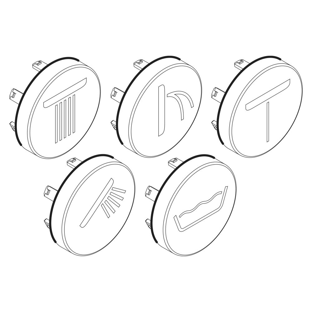 Hansgrohe Ensemble de boutons-poussoirs Taste Push Select, 98367000