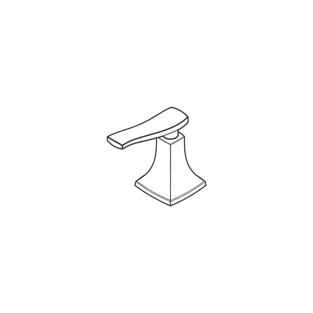 Hansgrohe Poignée pour mitigeur classique Metris Warmwasser (lavabo/bidet), nickel brossé, 31292820