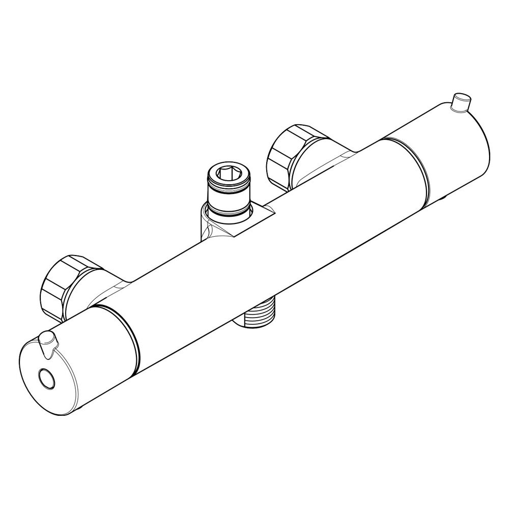 Thermostat Hansgrohe Croma 100 Showerpipe, chromé, 92131000
