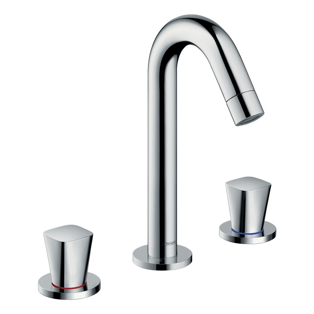 Robinetterie de lavabo Hansgrohe Logis 3 trous 150 mm, avec garniture à tige de traction, chromé