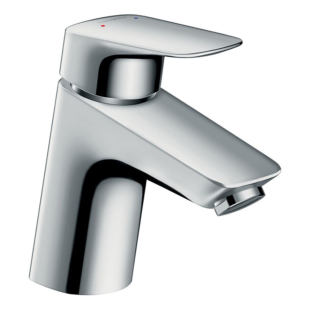 Mitigeur monocommande Hansgrohe Logis pour lavabo 70mm 5l/min Chromé pour chauffe-eau basse pression/ouverts avec garniture Push-Open