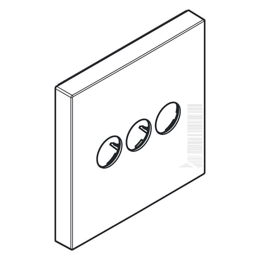 Rosette Hansgrohe pour vanne d'arrêt encastrée Shower Select 3 utilisateurs, 155x155 mm, chromé, 92227000