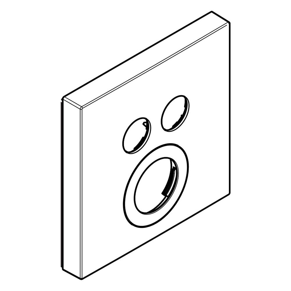 Hansgrohe Rosace 155x155mm pour thermostat encastré, Chrome, 92217000