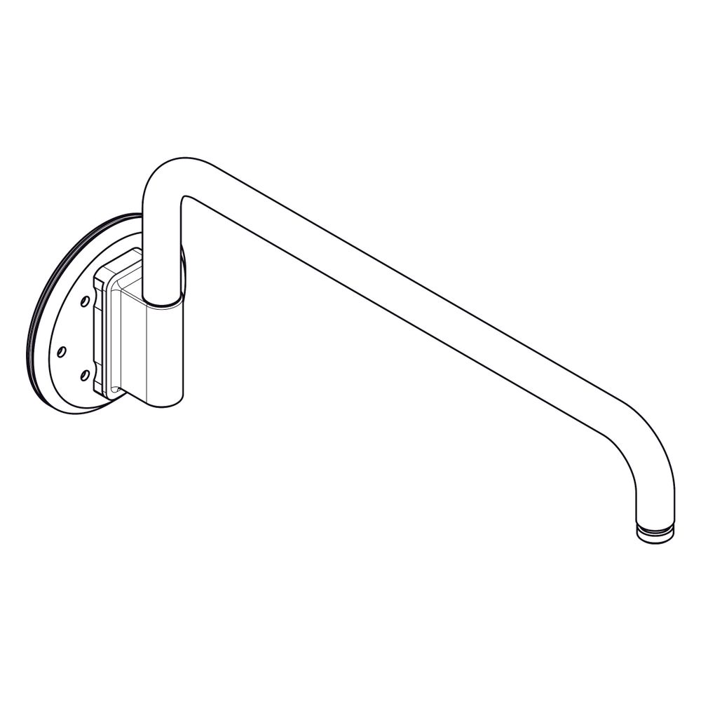 Bras de douche Hansgrohe AXOR pour pomme de douche frontale, Chrome, référence 92194000