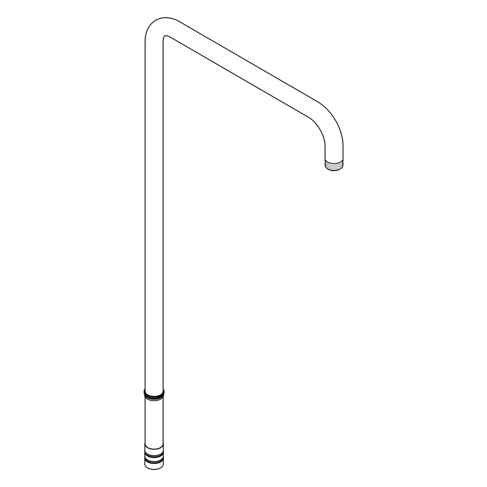 Hansgrohe AXOR Bras de douche pour colonne de douche frontale, Chromé, 92242000