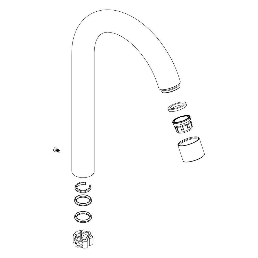 Sortie complète Hansgrohe pour mitigeur de cuisine Logis Classic, chromé, 92223000