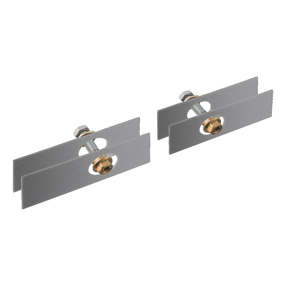 Hansgrohe AXOR Universal Softsquare Kit de fixation pour montage verre double face, épaisseur de verre 6-12 mm, trou de 6 mm, chromé