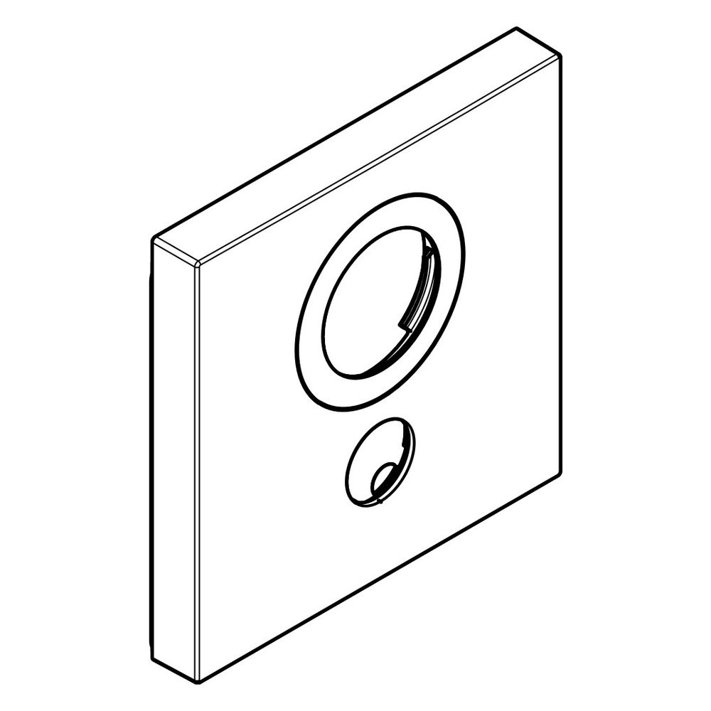 Rosace Hansgrohe pour connexions inversées 155x155 mm, TH UP ShowerSelect, 1 consommateur, Chromé, 92393000