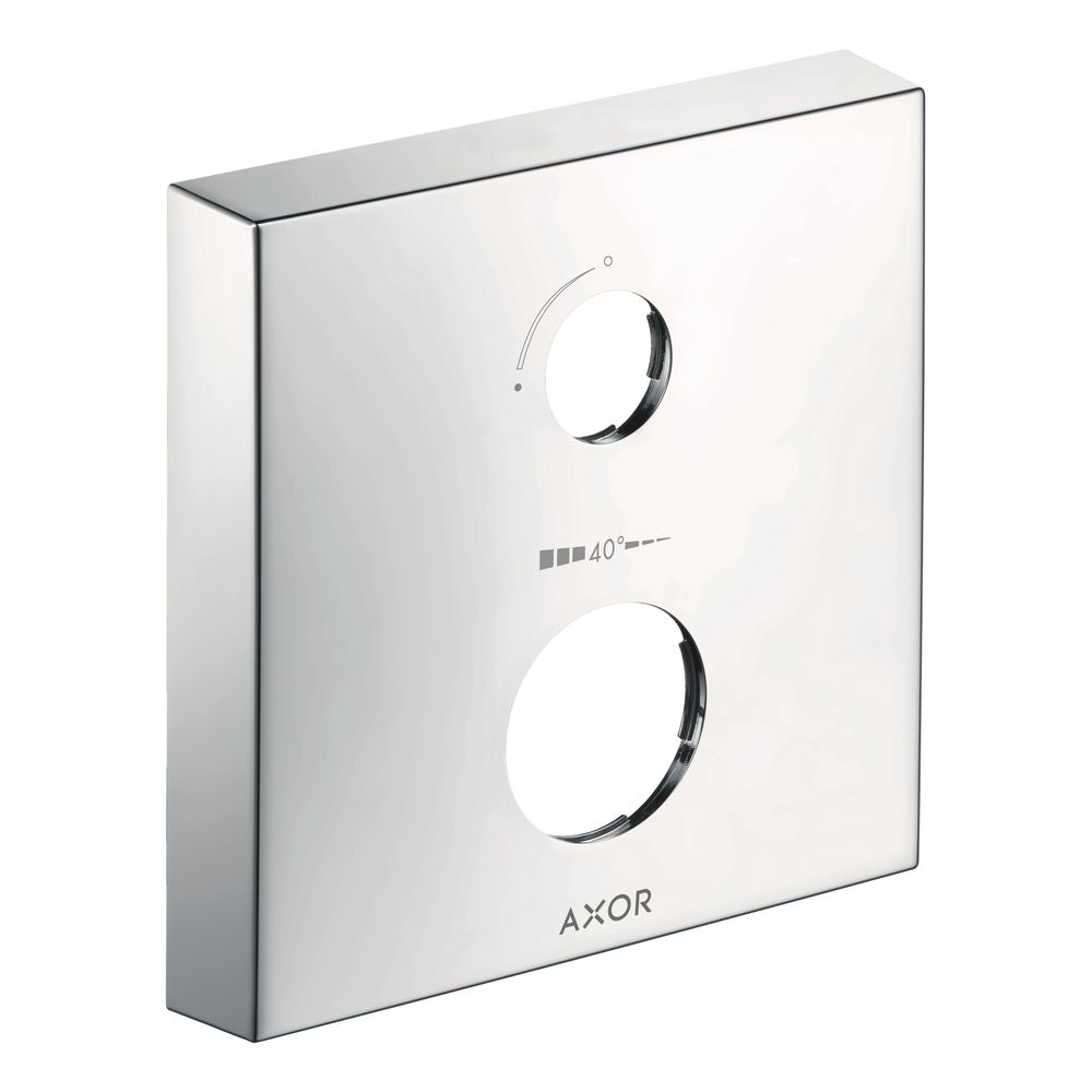 Hansgrohe AXOR Rosace de rallonge carrée 2 trous, flèche de régulation de débit, 170 mm, 33 mm, chromé