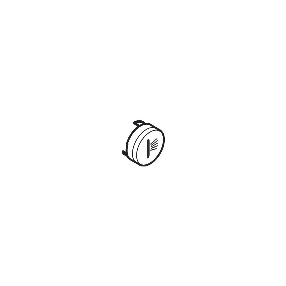 Bouton-poussoir Hansgrohe avec symbole pour pommeau latéral, blanc, 92578450