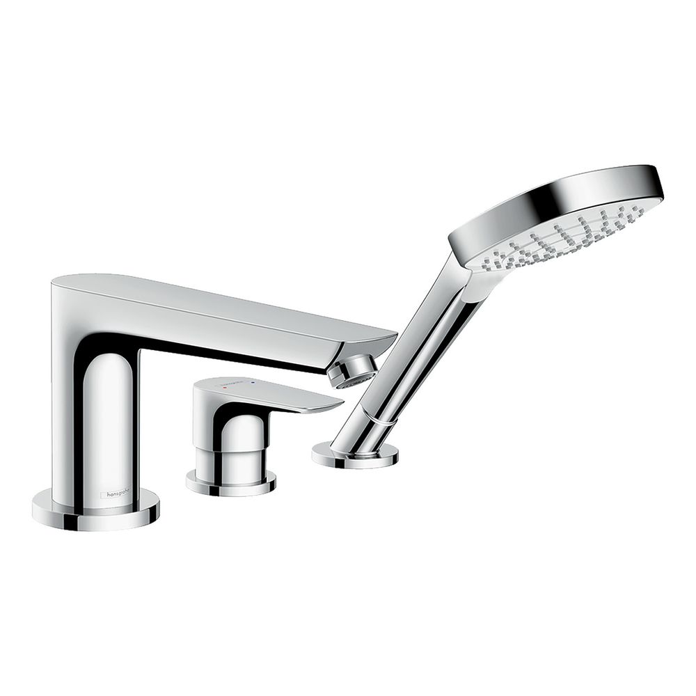 Hansgrohe Talis E Mitigeur monocommande à 3 trous pour bord de baignoire, 18 l/min, pour système Secuflex, chromé