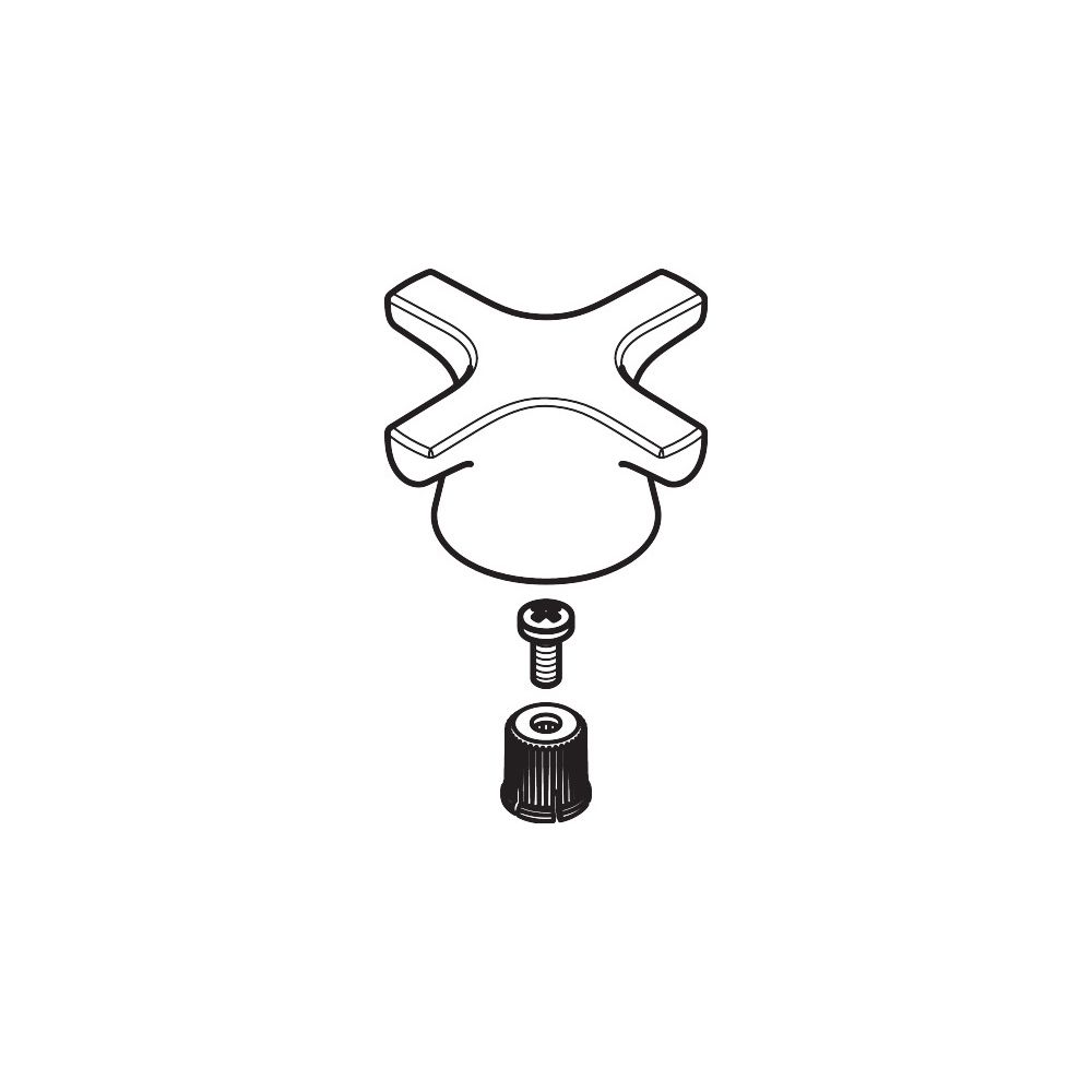 Hansgrohe Poignée Logis Classic pour robinet de pied eau chaude, Chromé, 92524000