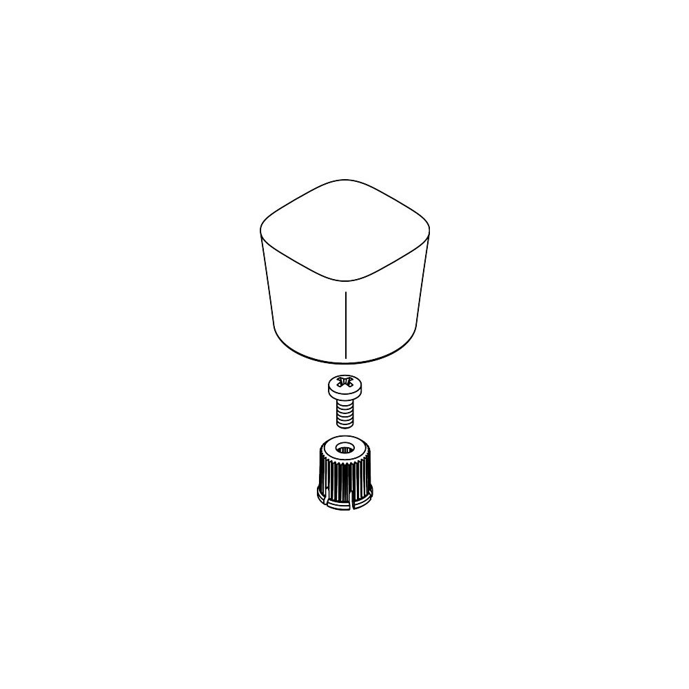 Hansgrohe Poignée pour robinet de pied eau chaude Logis, Chromé, 92523000
