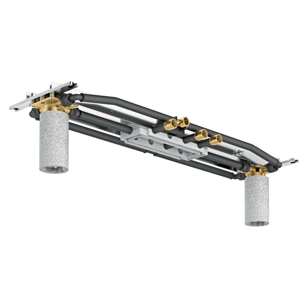 Corps de base AXOR ShowerSolutions pour pommeau de douche ShowerHeaven 1200x300 mm 4 jets, 75-155 mm, Rp 1/2", 10922180